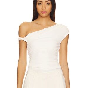 Chic Off-Shoulder White Blouse by Misha